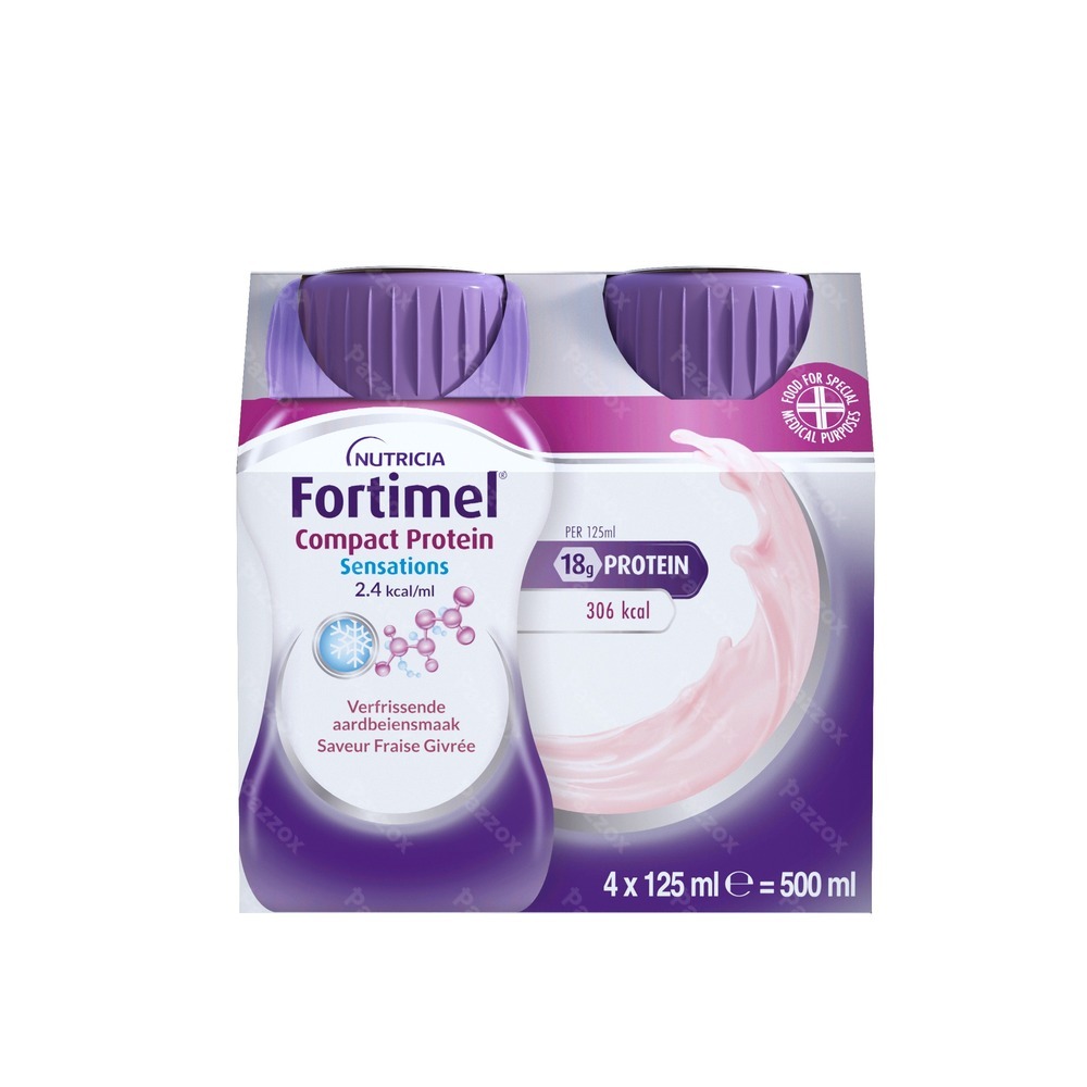 Fortimel Compact Protein Fraise Givree 4x125ml