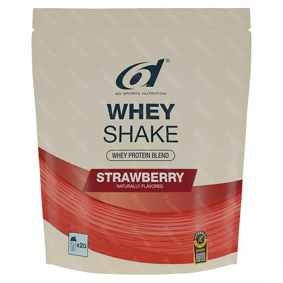 6d Whey Shake Strawberry Pdr 500g