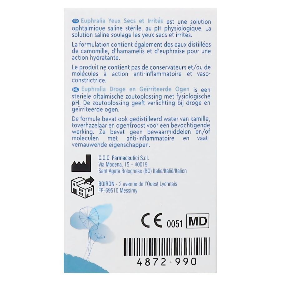 Boiron Euphralia Yeux Sèches et Irritéés 10ml
