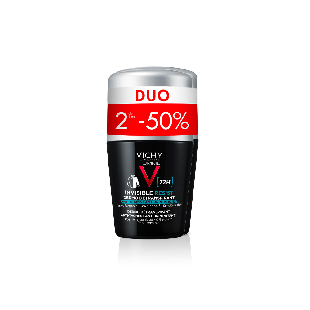 Vichy Homme Invisible Resist 72h Anti-transpirant Promo 2x50ml