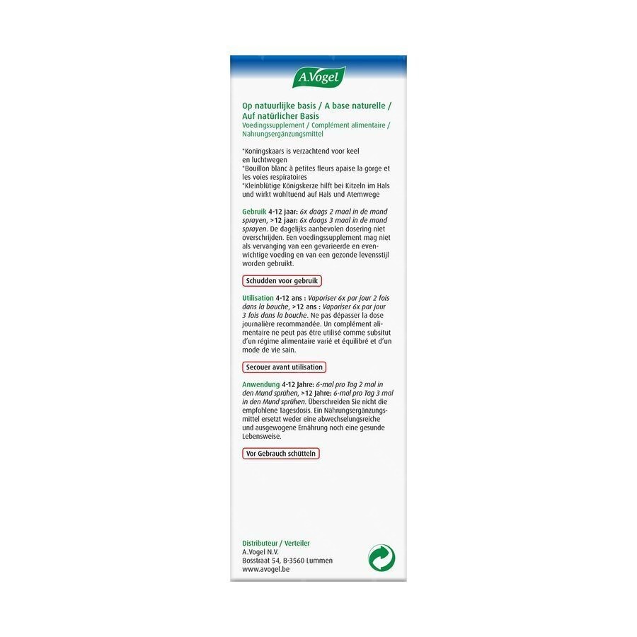 A.vogel Spray Chatouillement Dans La Gorge 30ml