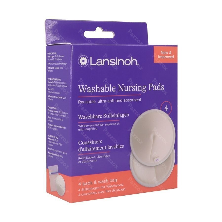 LANSINOH COUSSINETS ALLAITEMENT LAVABLES