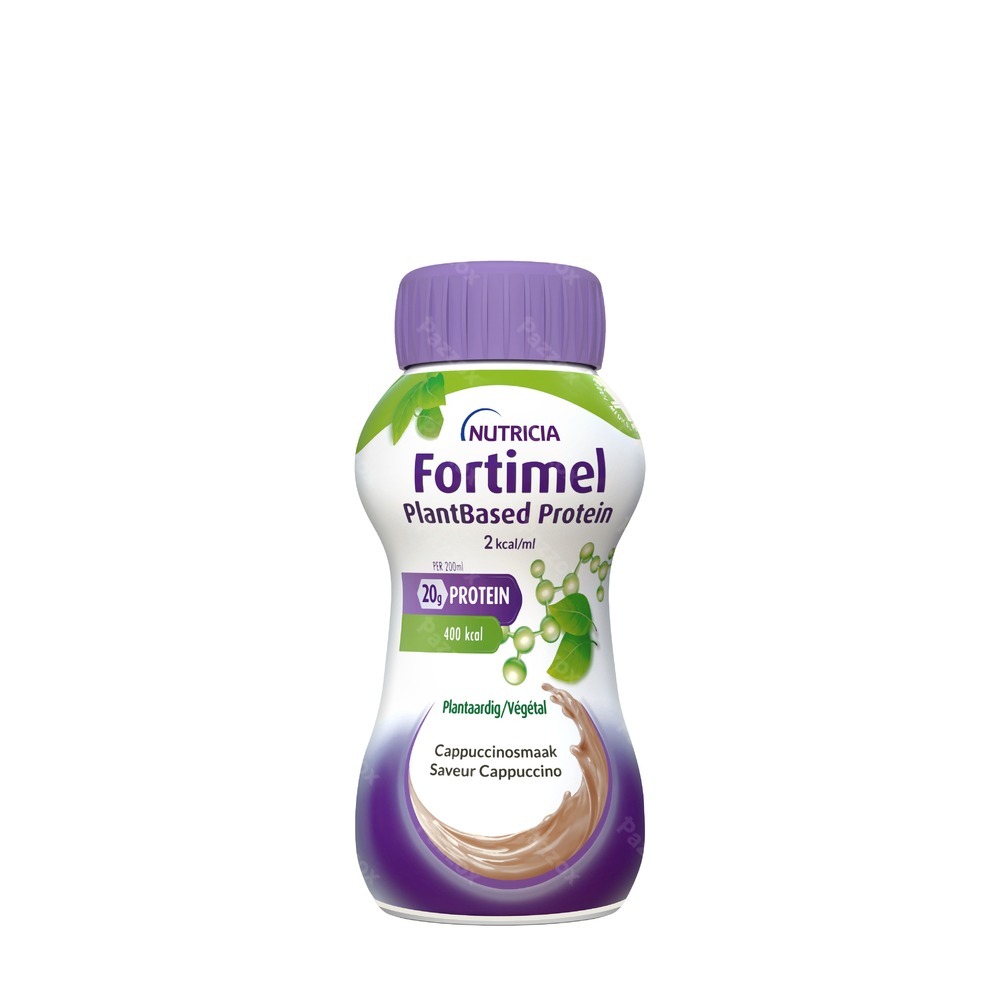 Fortimel PlantBased Protein 2kcal Saveur Cappuccino Complément Nutritionnel Dénutrition Bouteilles 4x200ml