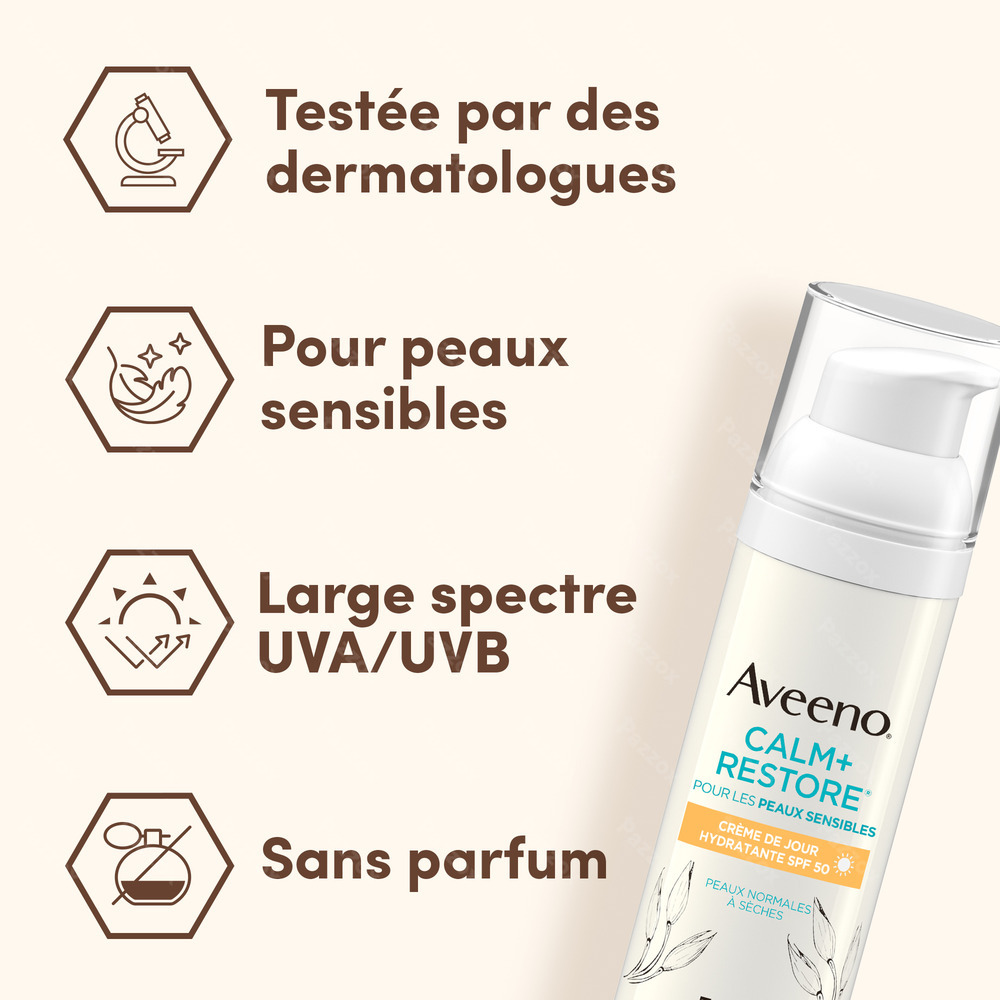 Aveeno Calm+Restore Lotion Hydratante Spf50 50ml