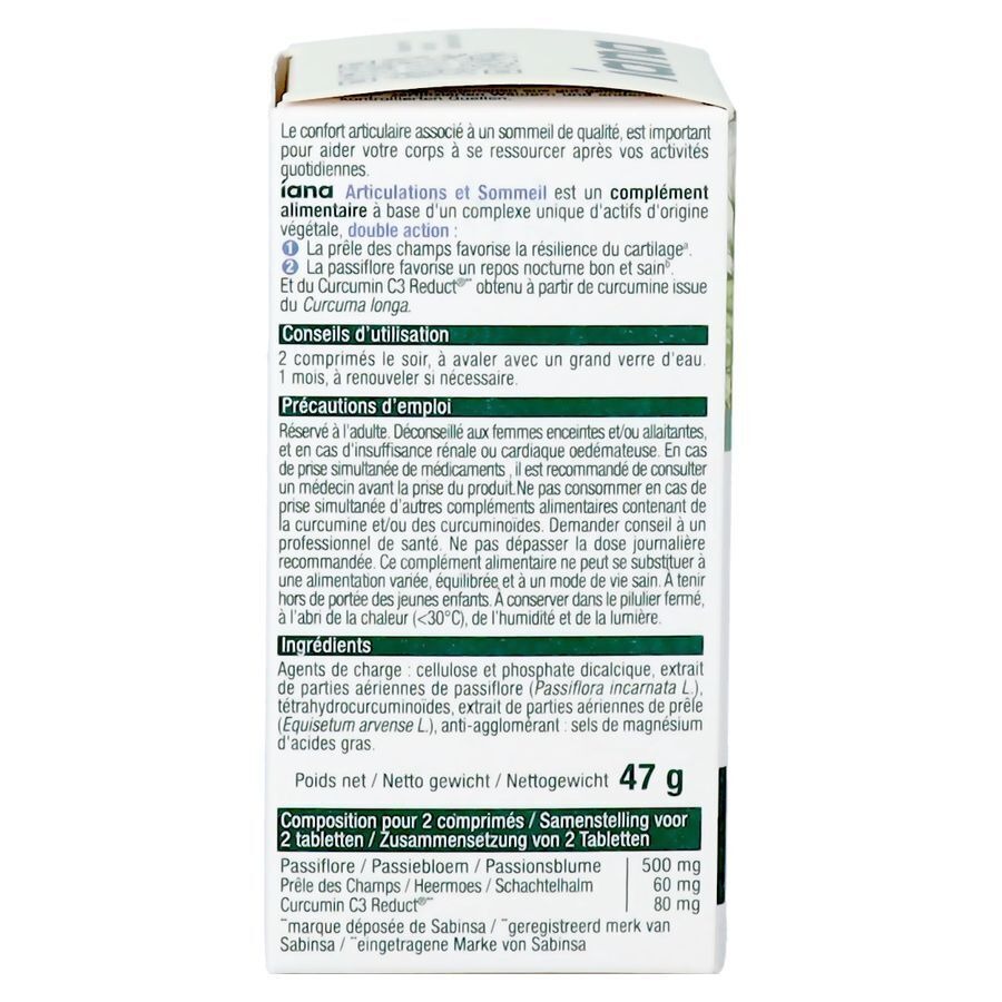 Iana Resilience Cartilage & Sommeil Sain 60 Comprimés