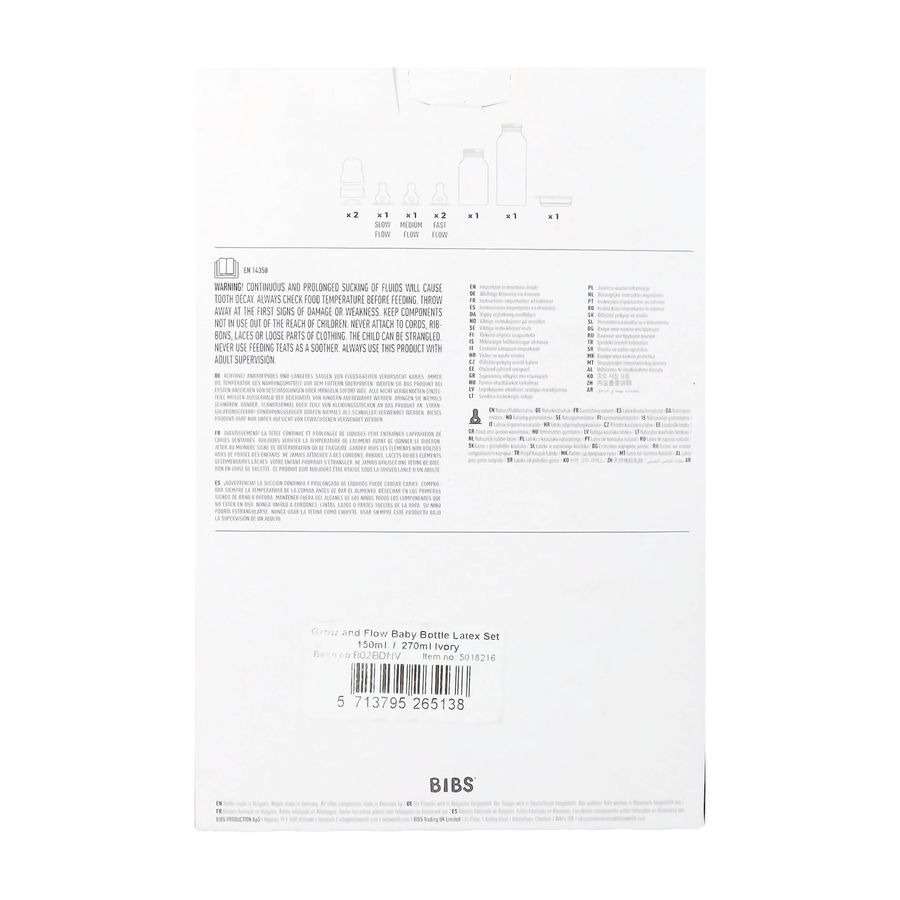 Bibs Biberon Grow&flow Combipack Ivory