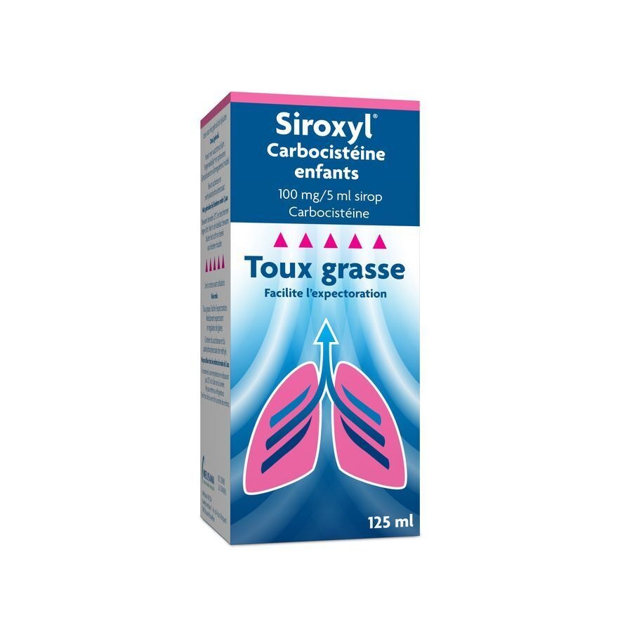 Siroxyl Carbocisteïne 100mg/5ml Sirop Enfants 125 ml