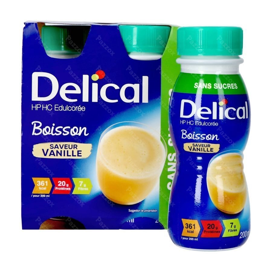 Delical Boisson Lactee S/sucre Vanille 4x200ml