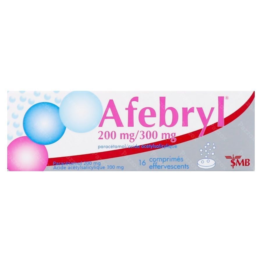 Afebryl 200mg/300mg 16 Comprimés Effervescents