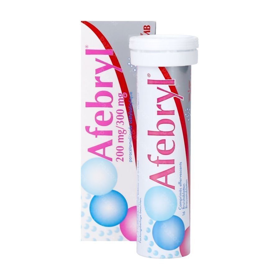 Afebryl 200mg/300mg 16 Comprimés Effervescents