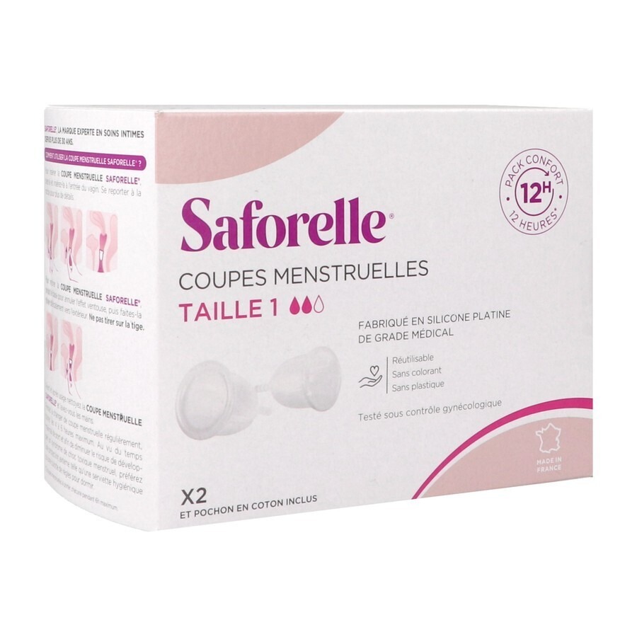 Saforelle Coupes Menstruelles Pack Confort 12h T1