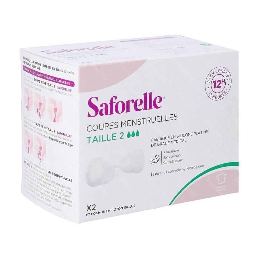 Saforelle Coupes Menstruelles Pack Confort 12h T2