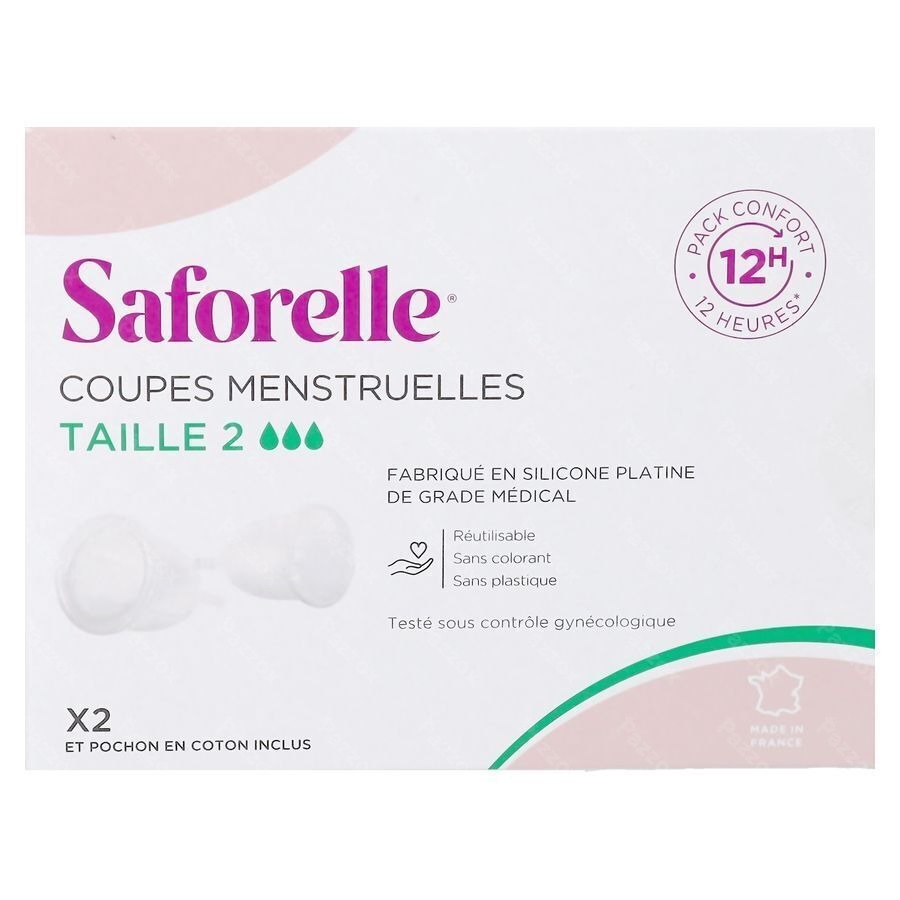 Saforelle Coupes Menstruelles Pack Confort 12h T2
