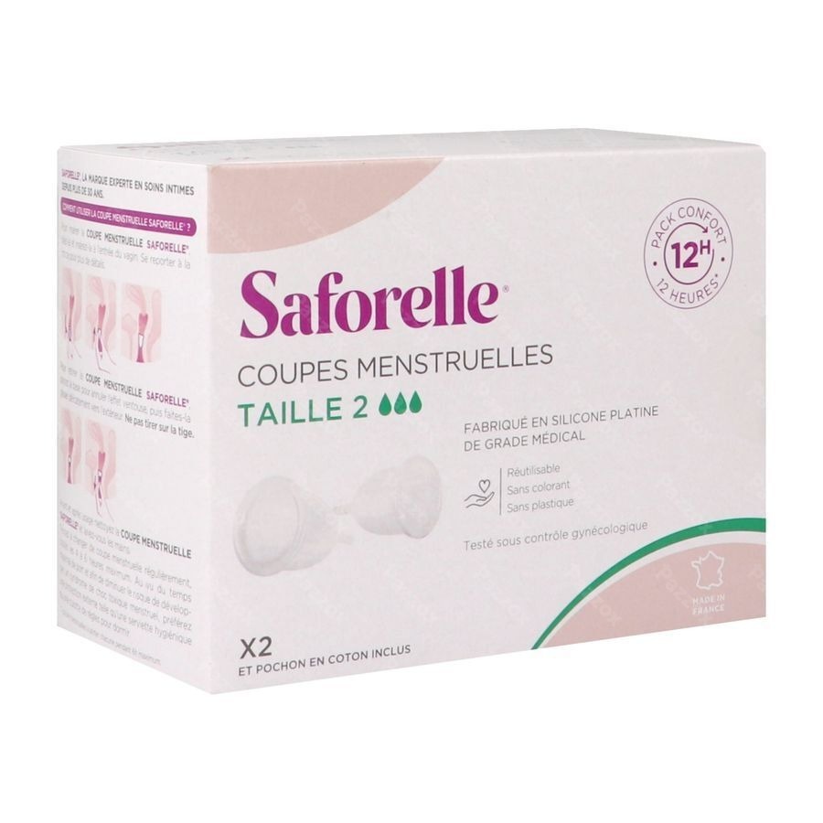 Saforelle Coupes Menstruelles Pack Confort 12h T2