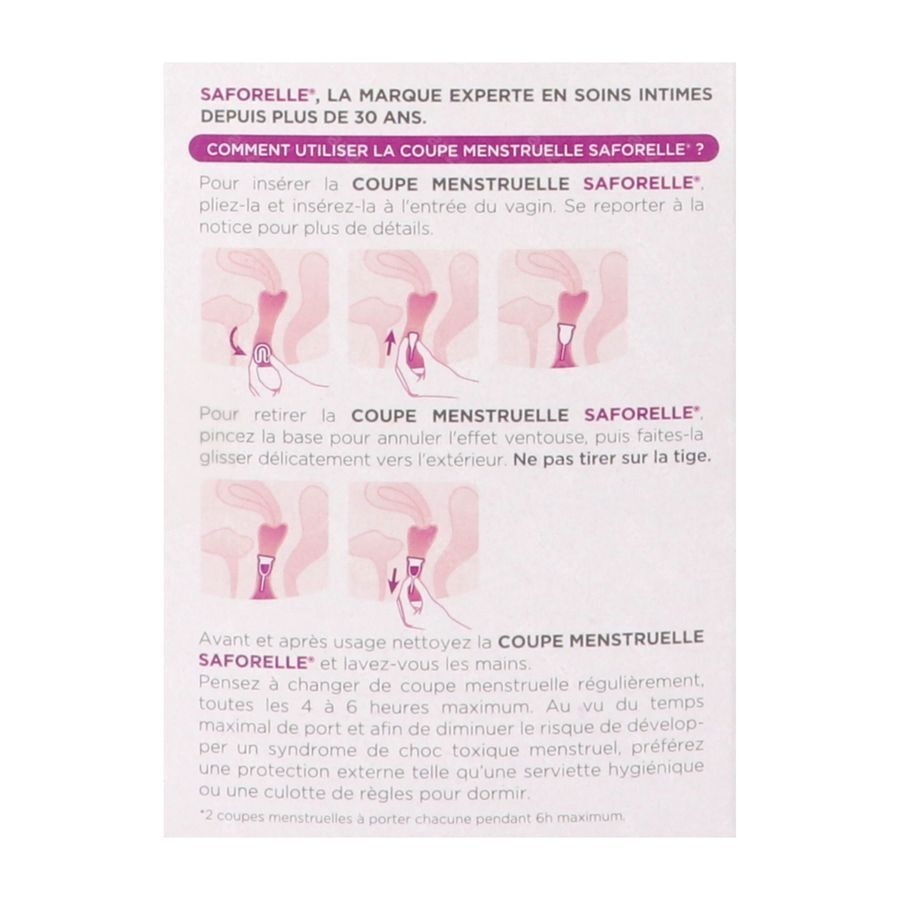 Saforelle Coupes Menstruelles Pack Confort 12h T2