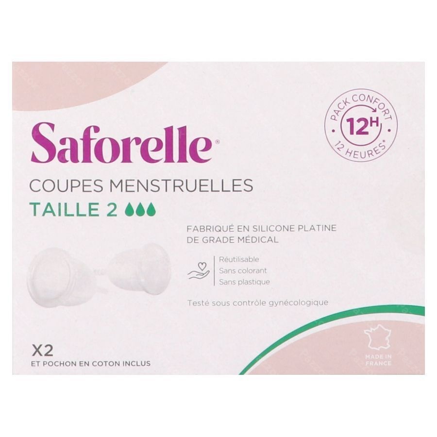 Saforelle Coupes Menstruelles Pack Confort 12h T2