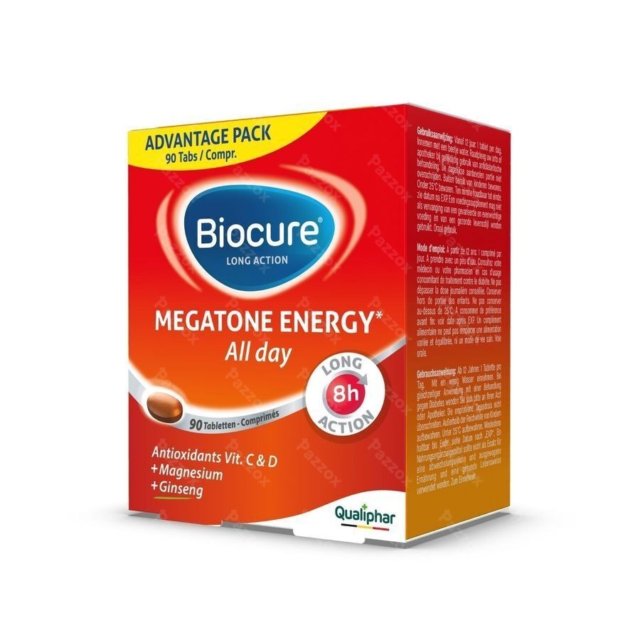 Biocure Long Action Megatone Energy 90 Comprimés