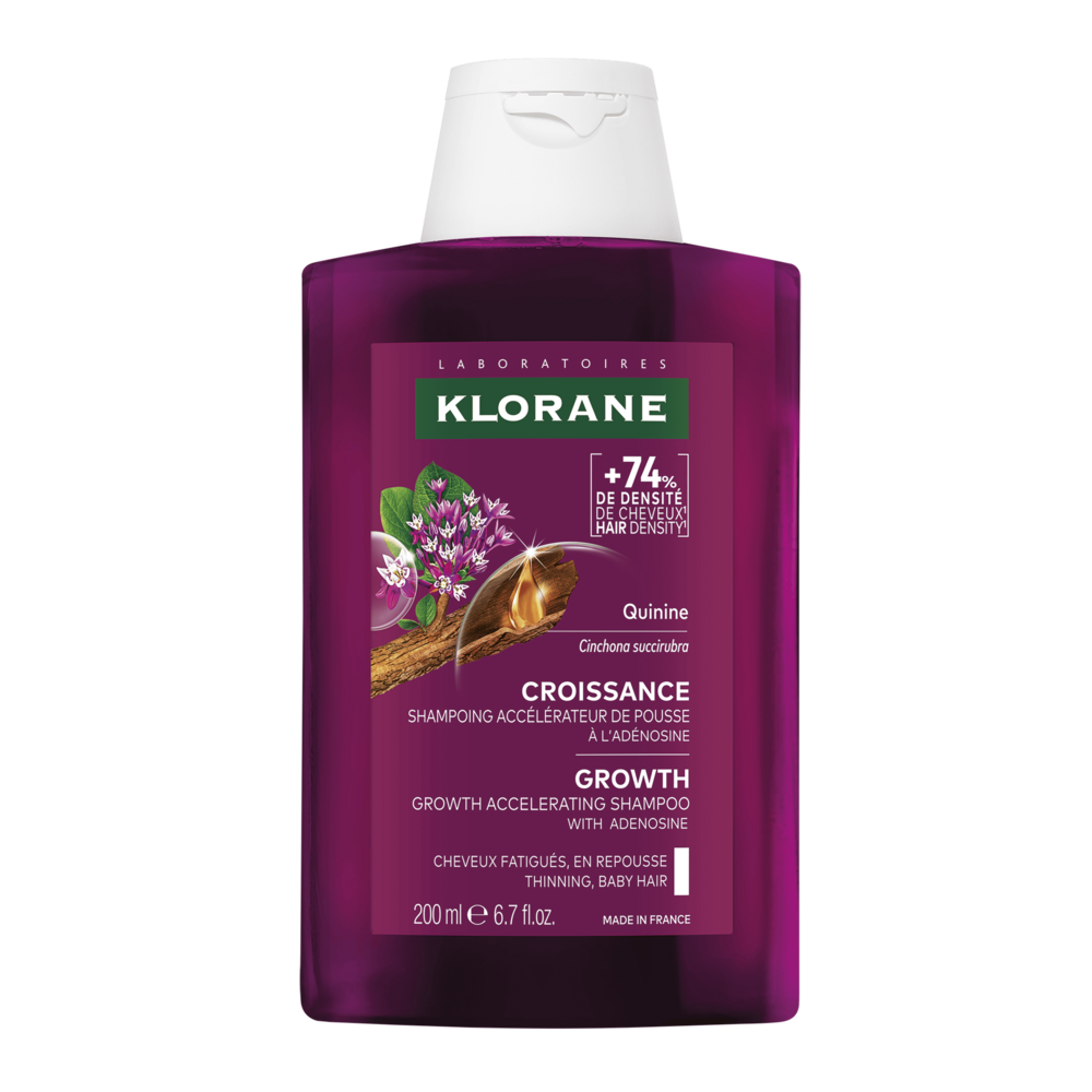Klorane Quinine Shampooing Croissance, Accélérateur de pousse, cheveux fatigués 200ml