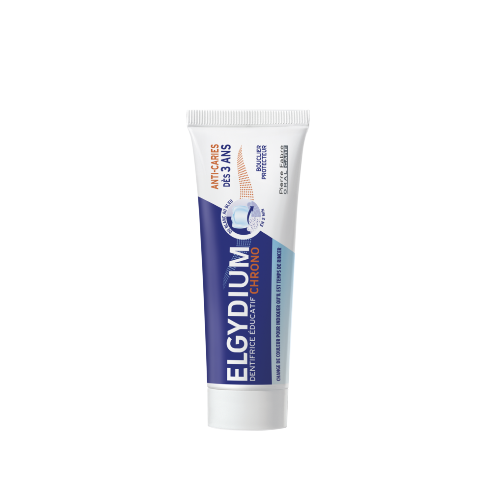 Oral Care Elgydium  Chrono, Dentifrice Éducatif  Anti-caries, Enfants dès 3 ans 50 ml