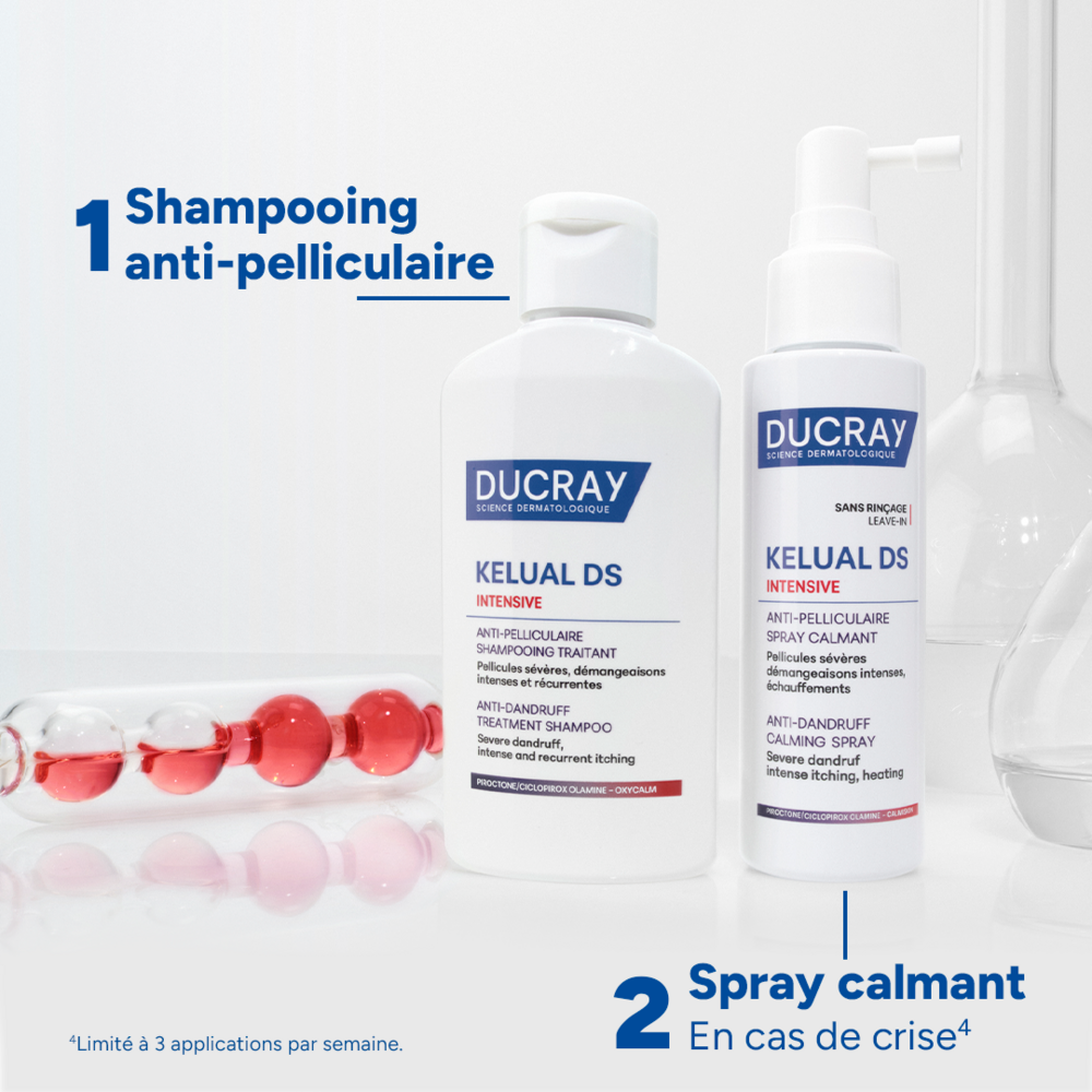 Kelual DS Intensive Spray Calmant Anti-Pelliculaire, Pellicules sévères & démangeaisons intenses 100ml