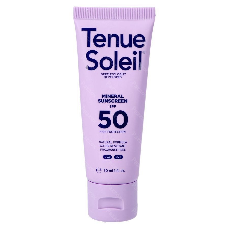 Tenue Soleil Creme Solaire Minerale Spf50 30ml
