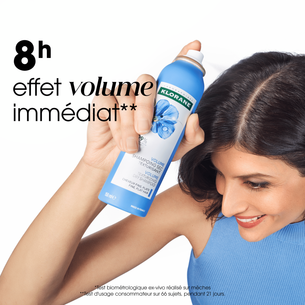 Klorane Lin Shampooing sec Volume, Cheveux fins 150ml