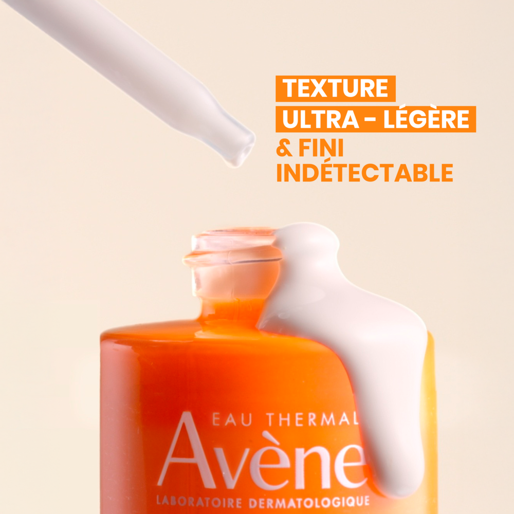 Avène Solaire Ultra Sérum SPF50+ Hydratant longue durée, Très Haute Protection, Panthenol, Peau sensible 30ml