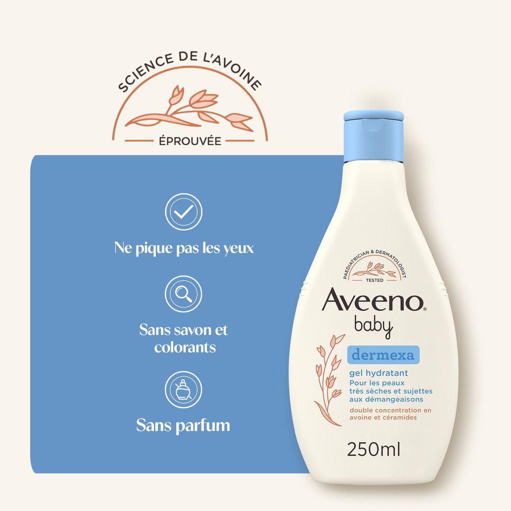 Aveeno Baby Dermexa Gel Douche Emollient 250ml