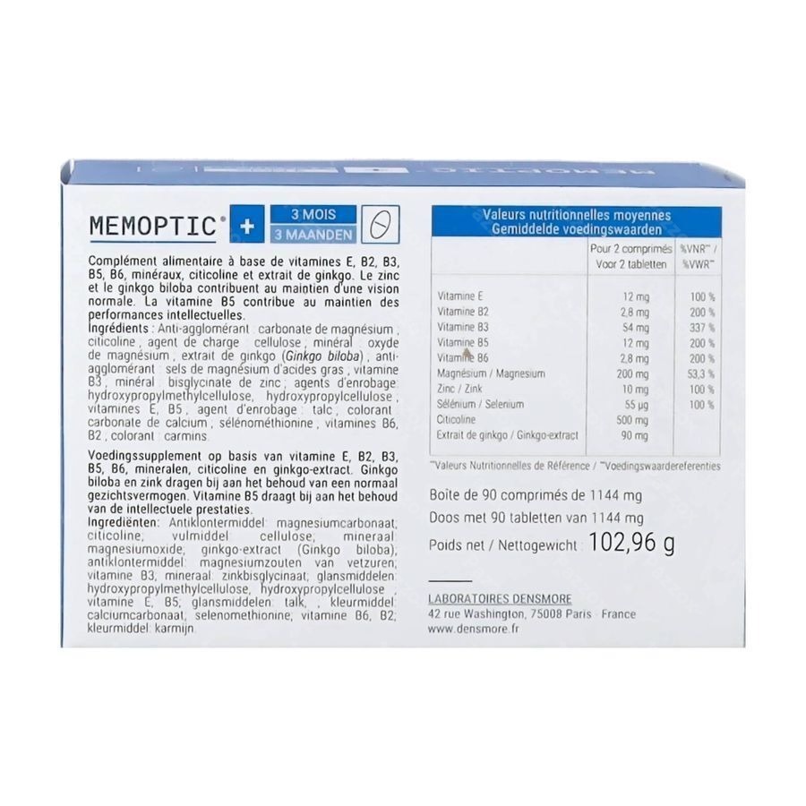 Memoptic + 90 Capsules