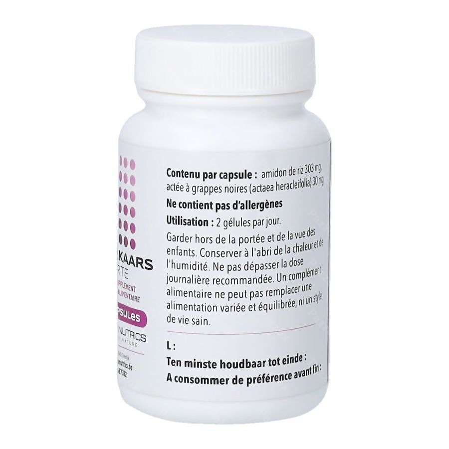 Pharmanutrics Actée à Grappes Noires Forte 60 Capsules Végétales