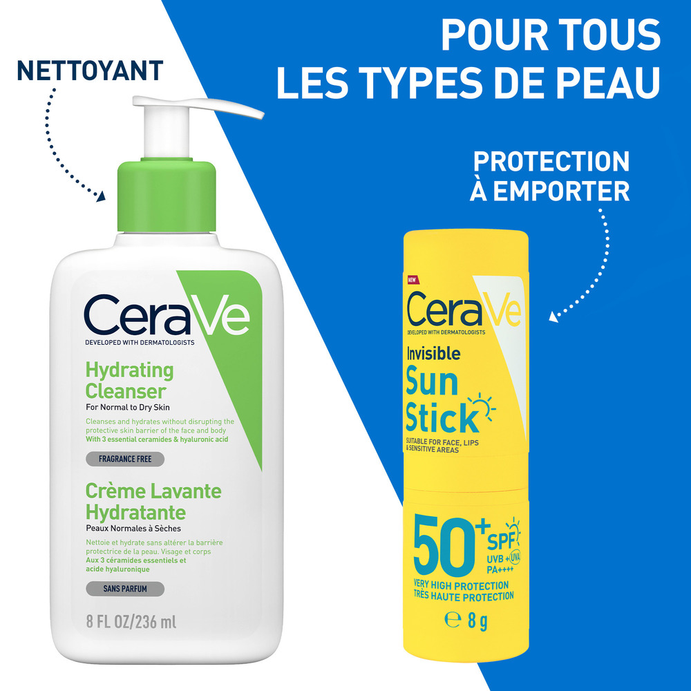 CeraVe Sun Stick Solaire Invisible SPF50+ 8 gr