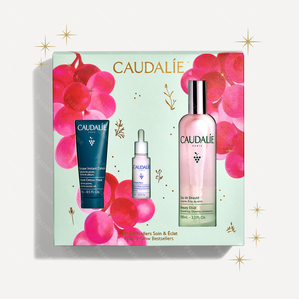 Caudalie Coffret Noël Prep & Glow Bestsellers 2025 3 Produits