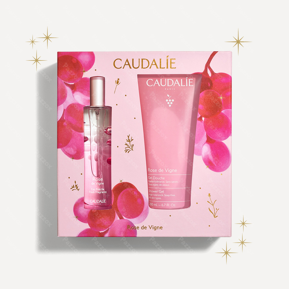 Caudalie Coffret Noël Rose Vigne 2025 2 Produits