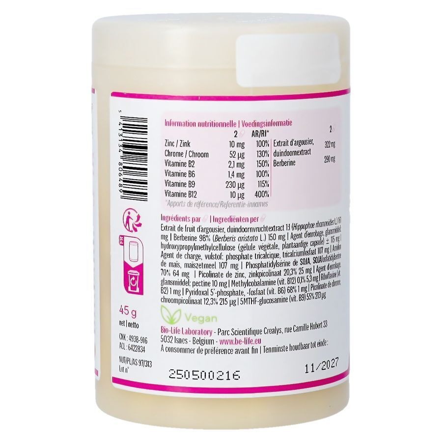 Be-Life Gluco Complex Taux de glycémie 60 Capsules