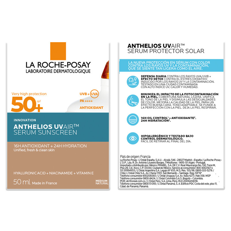 La Roche-Posay Anthelios UVAIR Sérum Solaire SPF50+ Medium 50ml