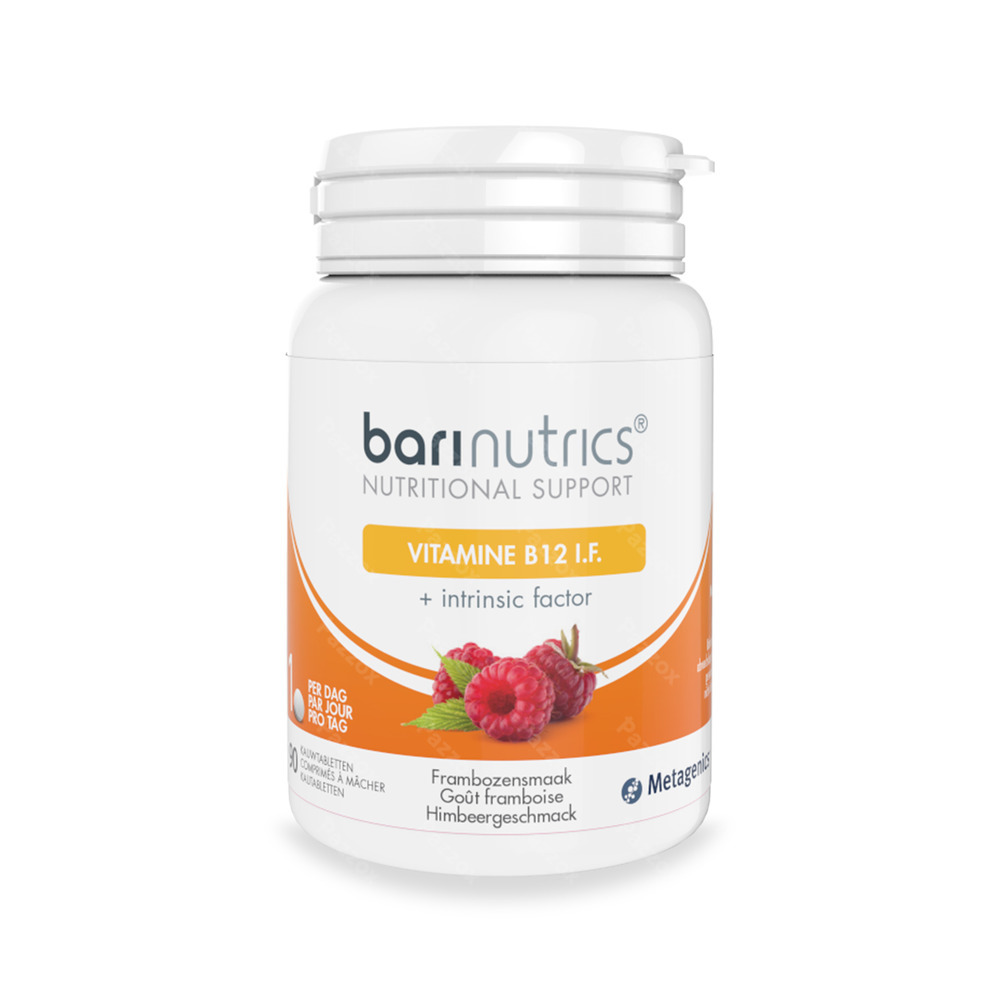 BariNutrics Vitamine B12 F.I. Goût Framboise 90 Comprimés à Croquer