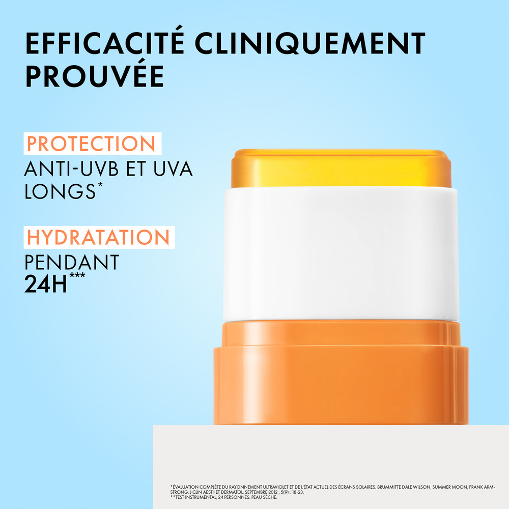 Vichy Capital Soleil Uv-Aqua Stick Crème Solaire Visage et Lèvres SPF50+ 10 ml