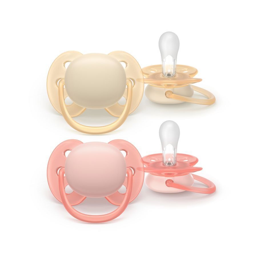 Philips Avent Sucette +0m Soft Rose/beige 2