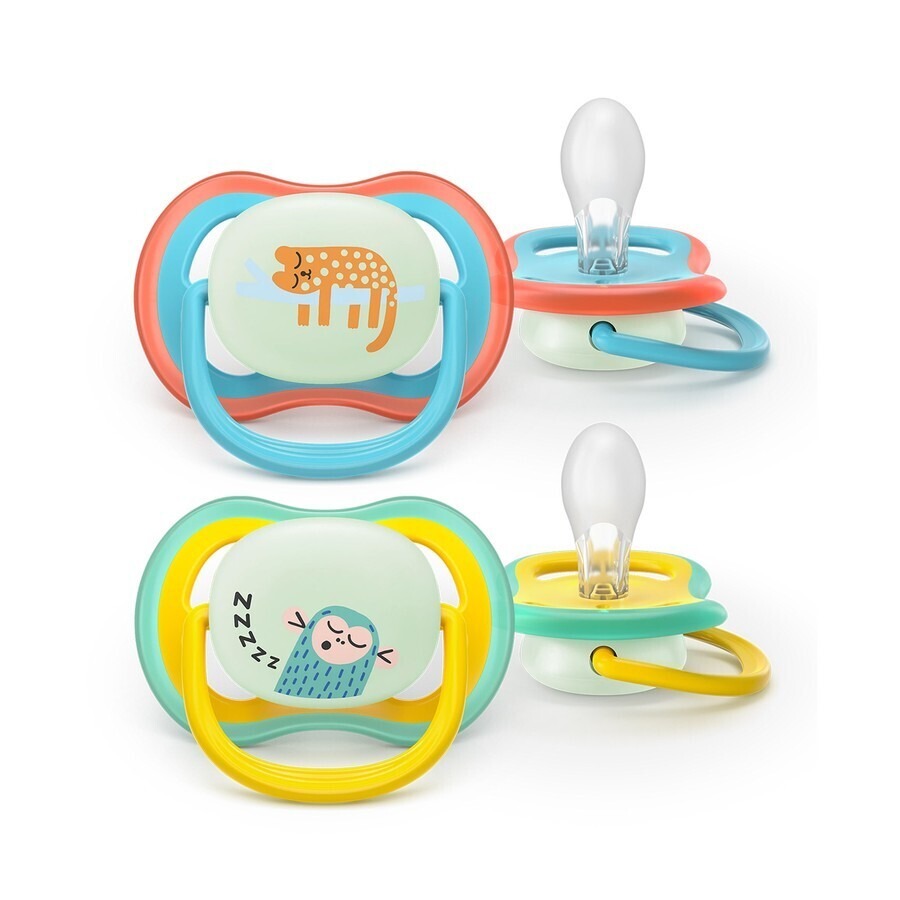 Philips Avent Sucette +18m Air Nuit Singe/chat 2