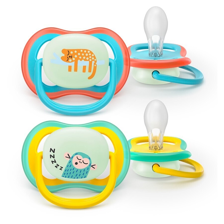Philips Avent Sucette +18m Air Nuit Singe/chat 2