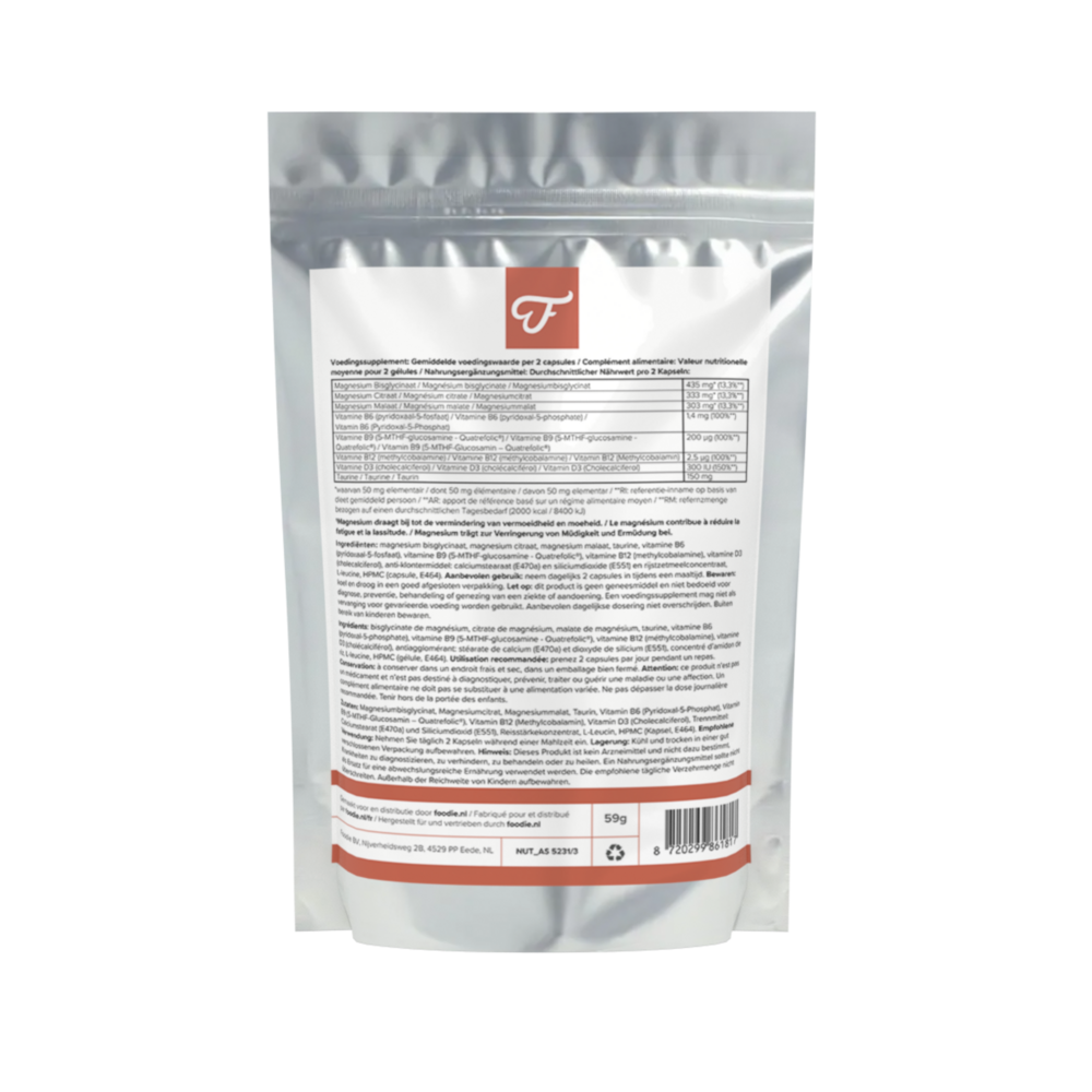 Foodie Magnesium Boost 60 Comprimés