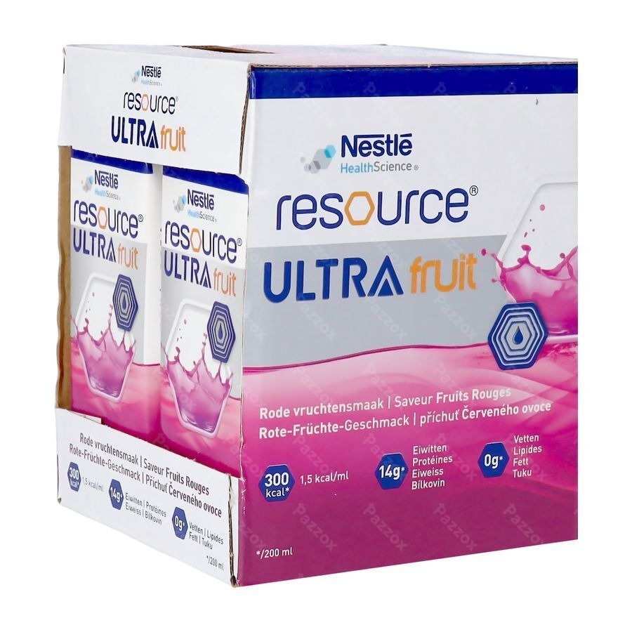 Nestlé Resource Ultra Fruit Fruits Rouge 4x200ml