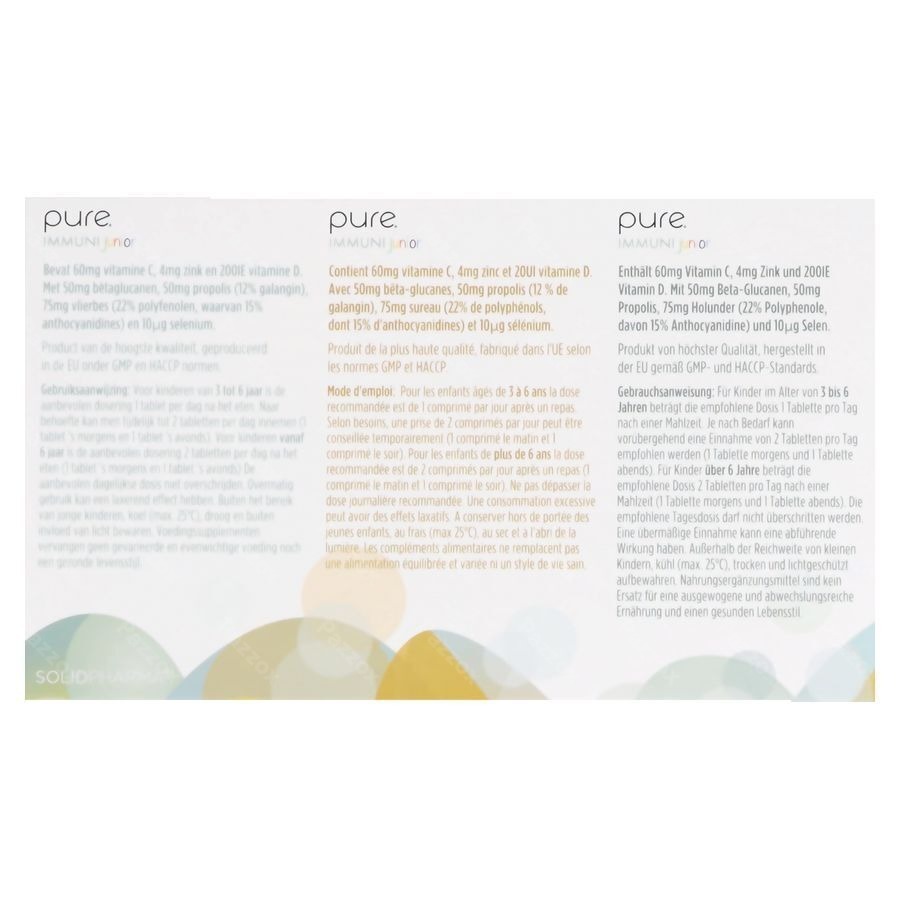 Pure Immuni Junior Enfant 60 Comprimés
