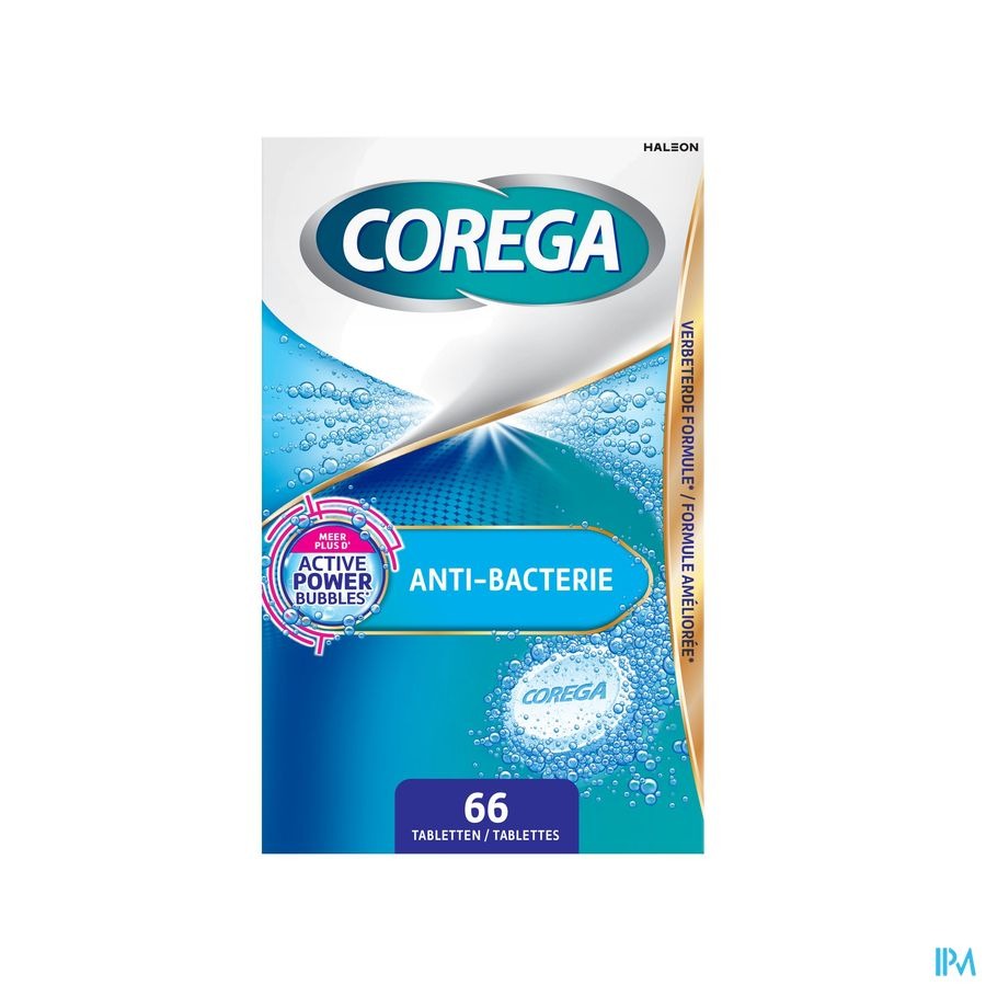 Corega Anti-Bacterie 66 Comprimés