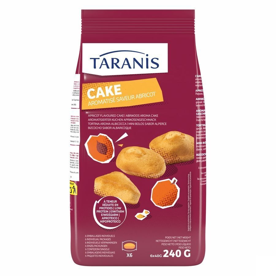 Taranis Mini Cake Abricot Sach 6x40g