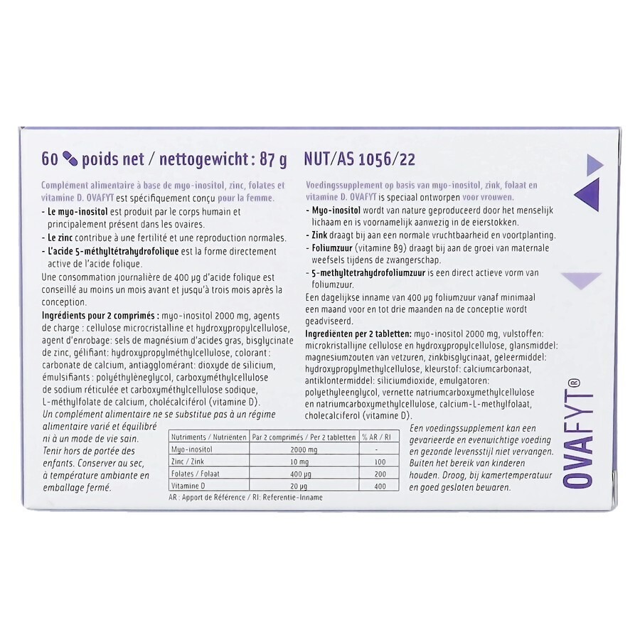 Ovafyt Myo-inositol Folates Zinc Vit D Comp 60