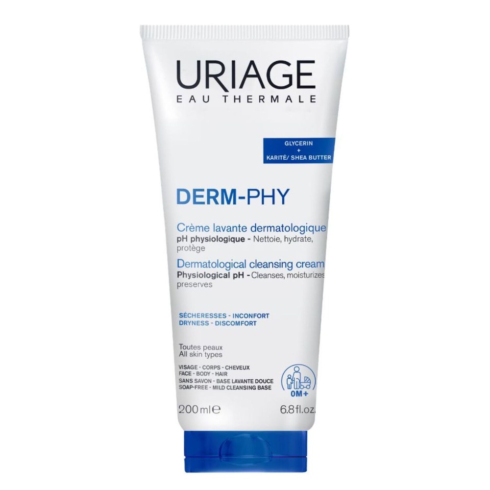Uriage Derm-Phy Crème Lavante Dermatologique Peau Sèche 200 ml