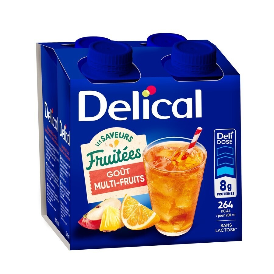 Delical Boisson Fruitee Multifruits 4x200ml
