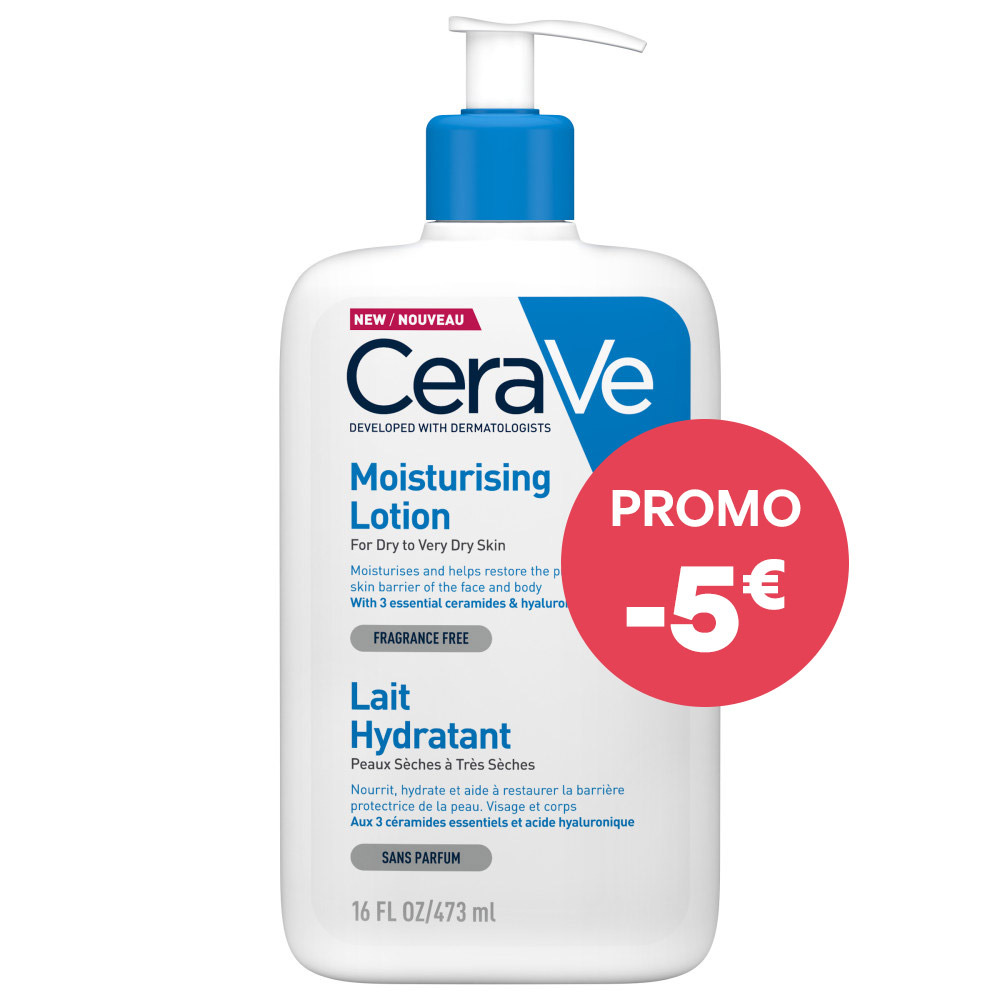 CeraVe Lait Hydratant Peaux Sèches à Très Sèches 473ml Promo -€5