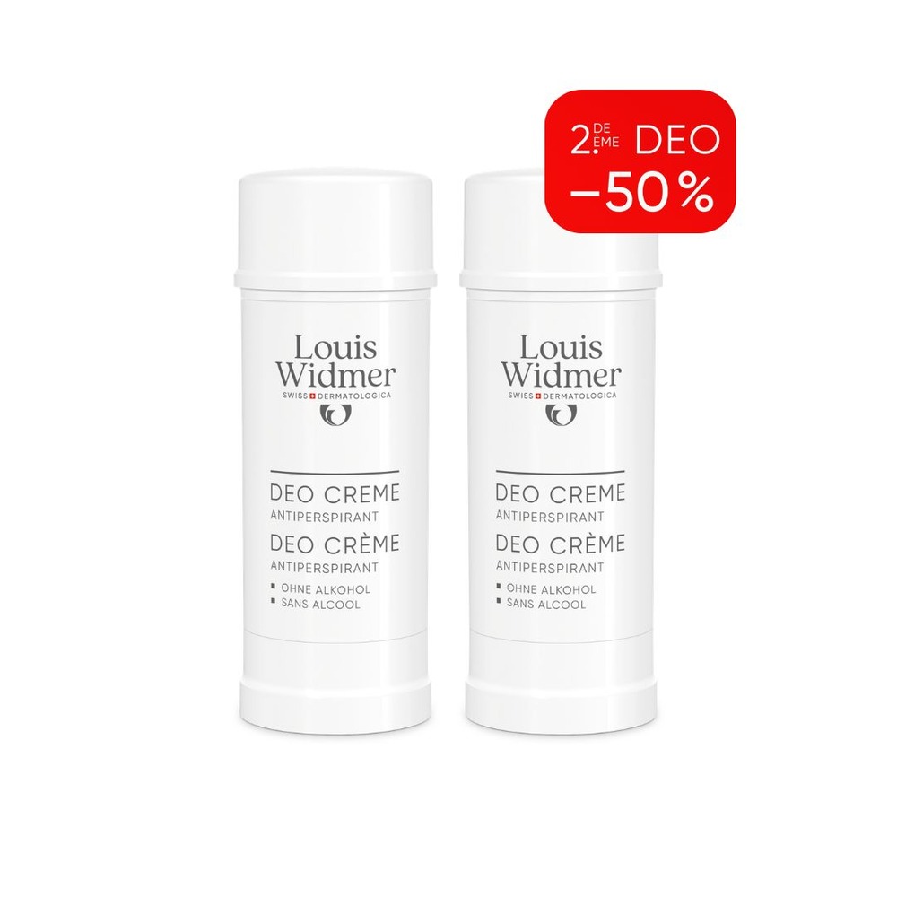 Louis Widmer Deo Crème Antiperspirant Avec Parfum 2x40ml Promo